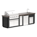 Videl 112" Luxe-I Complete BBQ Island — Powder Coated