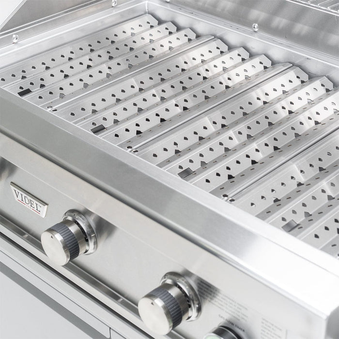 Videl 26" Commercial 3-Burner Built-In Gas Grill (1-Hour Timer)