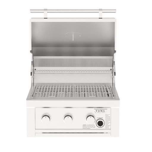 Videl 26" Commercial 3-Burner Built-In Gas Grill (1-Hour Timer)