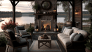 Majestic Castlewood 42 outdoor wood burning fireplace, Natural Gray Traditional