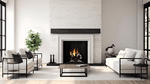 Majestic Ashland 42 wood burning fireplace, Black Onyx Herringbone