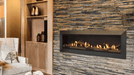 Majestic Echelon II 60 direct vent gas fireplace lit
