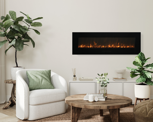 Amantii WM-FM-BG wall mount flush mount electric fireplace