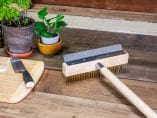 WPPO 36-Inch Pizza Oven Brush w/ Wooden Handle & Stainless Steel Scraper