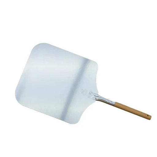 WPPO Traditional Aluminum Pizza Peel with Wooden Handle 12" x 26"