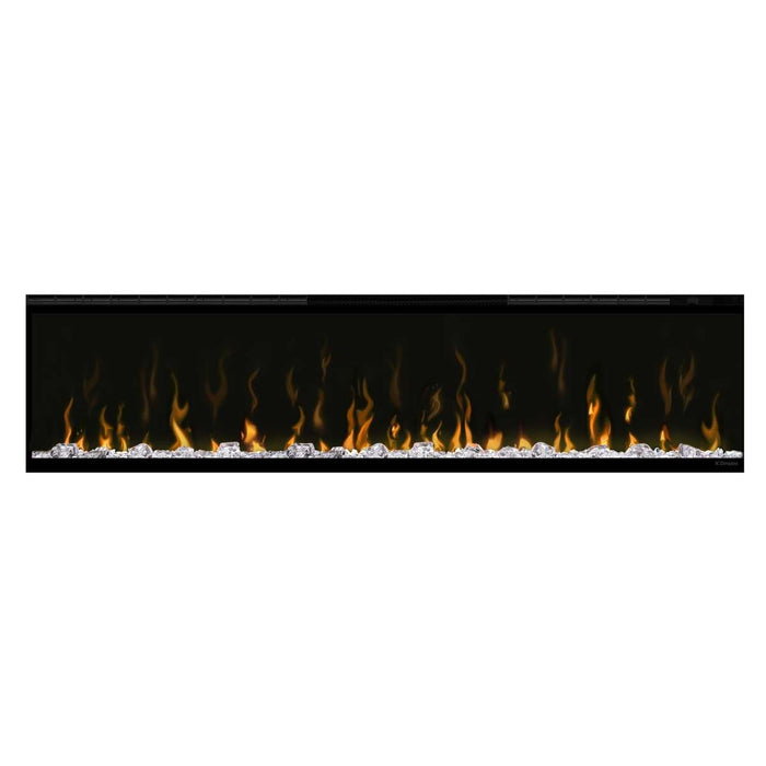 Dimplex Ignite XL 60-inch linear electric fireplace, front view with acrylic ember bed