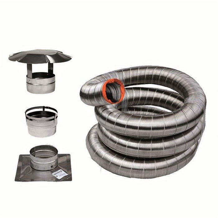 25 Foot Stainless Flex Liner Kit for Inserts - 6"Ø Flue — Fyre Direct