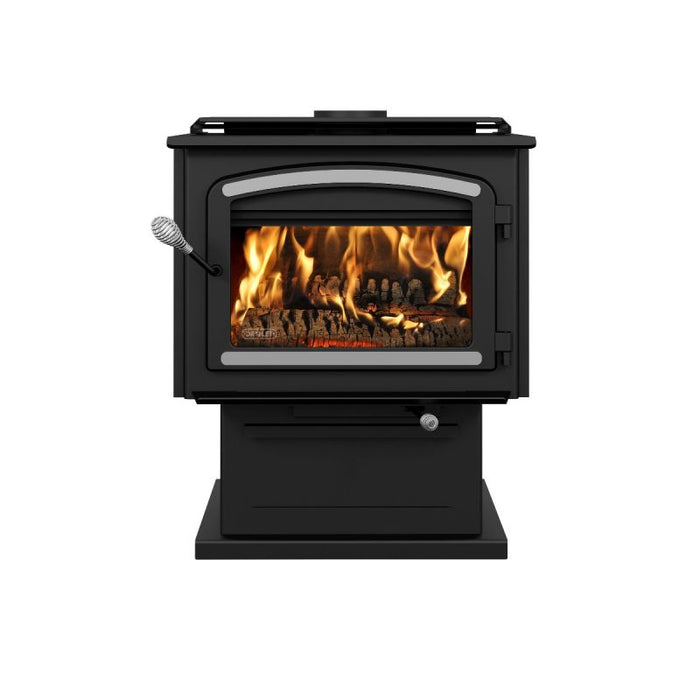 Drolet Escape 2100 Wood Stove With Brushed Nickel Trims
