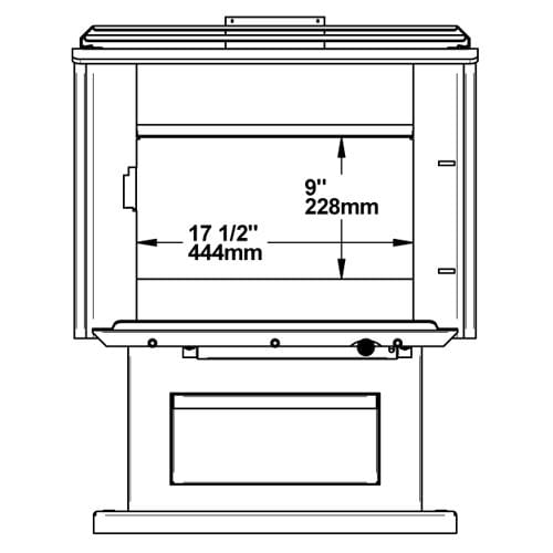 Drolet Escape 1800 Wood Stove With Black Door