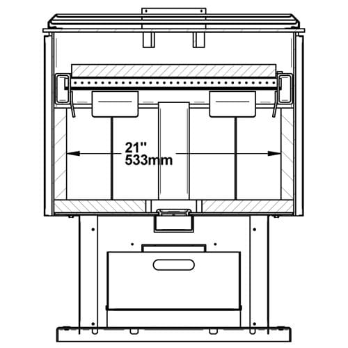 Drolet Escape 1800 Wood Stove With Black Door