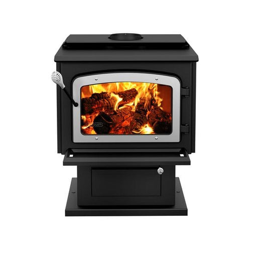 Drolet Escape 1800 Wood Stove With Brushed Nickel Door