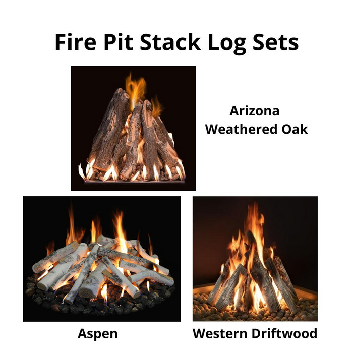 Grand Canyon Outdoor Round Flat Stack Gas Log Burner