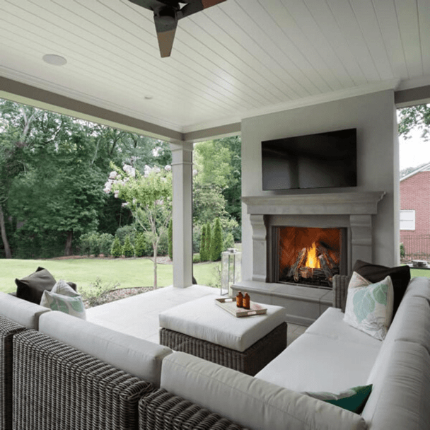 Majestic Courtyard 36-Inch/42-Inch Vent-Free Outdoor Natural Gas Firep —  Fyre Direct