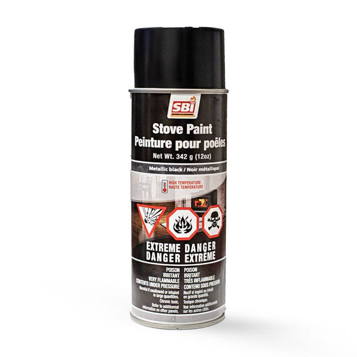 Metallic Black Stove Paint - 342 G (12OZ) Aerosol fits Drolet Eco-55