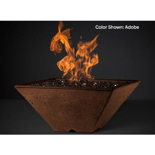 Slick Rock Concrete RidgeLine Fire Bowl Square 22" D x 10" H