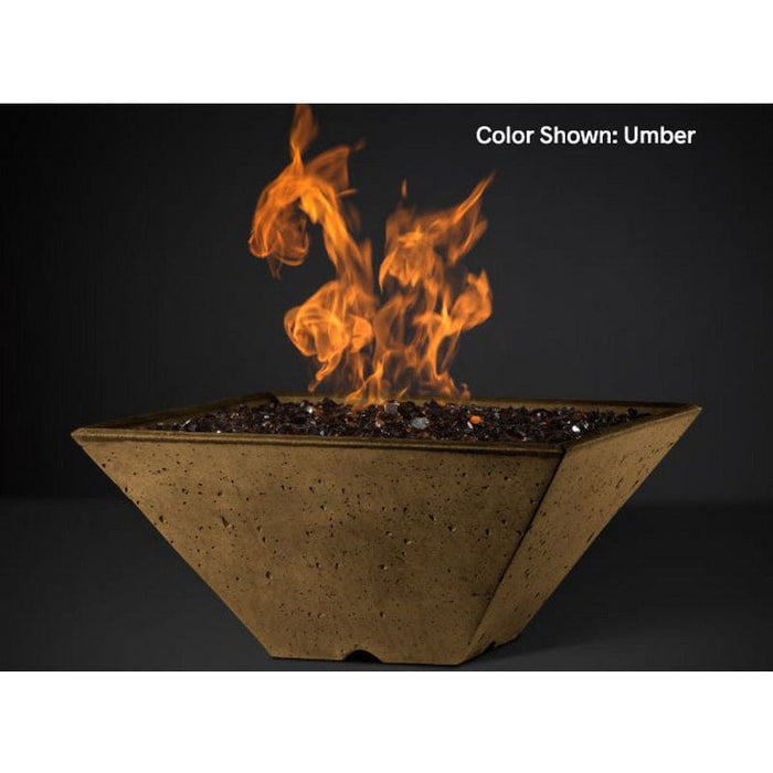 Slick Rock Concrete RidgeLine Fire Bowl Square 29" D x 13" H