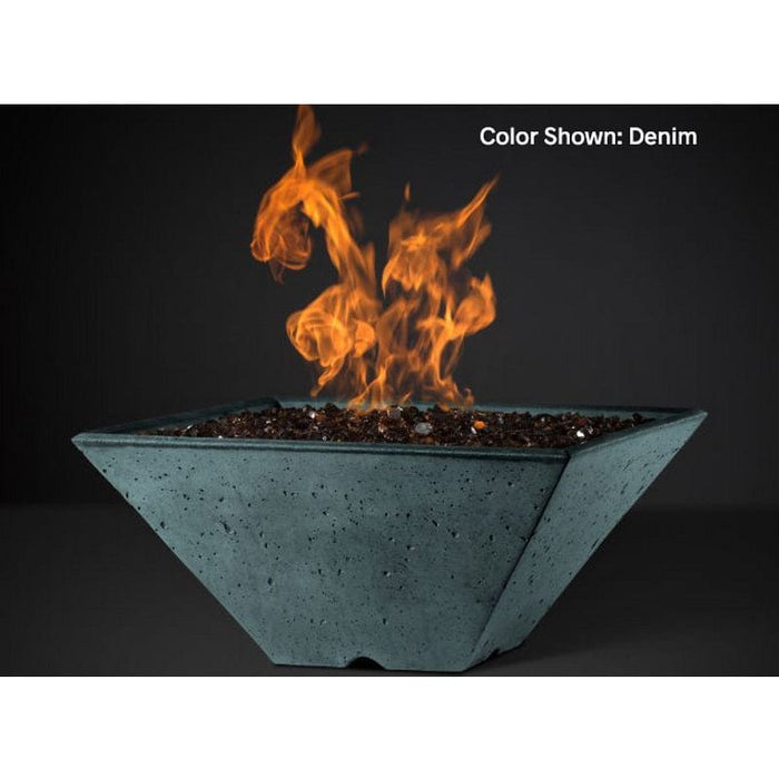 Slick Rock Concrete RidgeLine Fire Bowl Square 29" D x 13" H