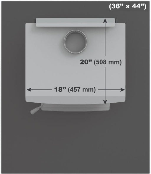 Tinted Tempered Glass Hearth Pad 10 mm - 44" X 36"
