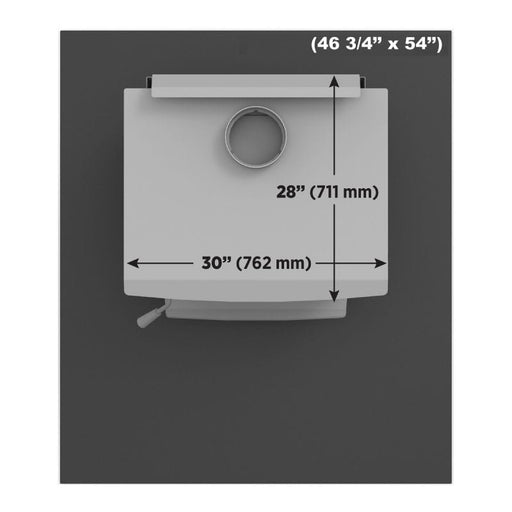 Tinted Tempered Glass Hearth Pad 10 mm - 54" X 46 3/4"